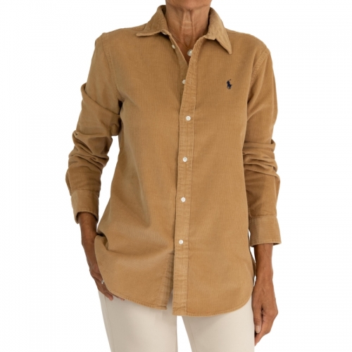 BUTTON FRONT SHIRT - CLASSIC CAMEL