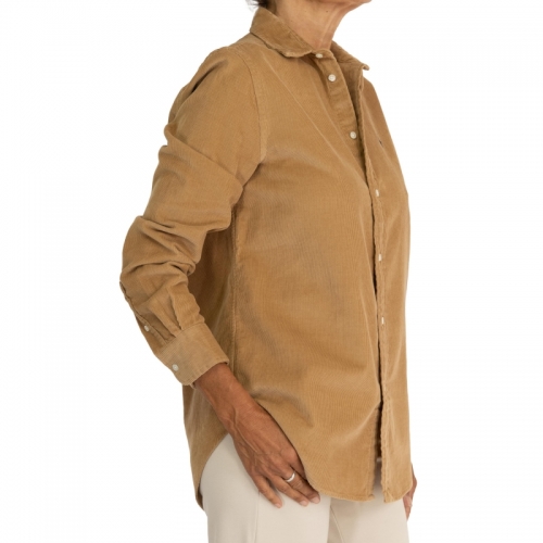 BUTTON FRONT SHIRT - CLASSIC CAMEL