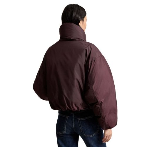 WOVEN-PUFFER-COAT DARK SHADOW BUR