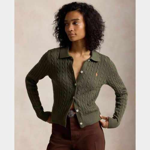 SWEATER-CARDIGAN DENSE OLIVE DEN